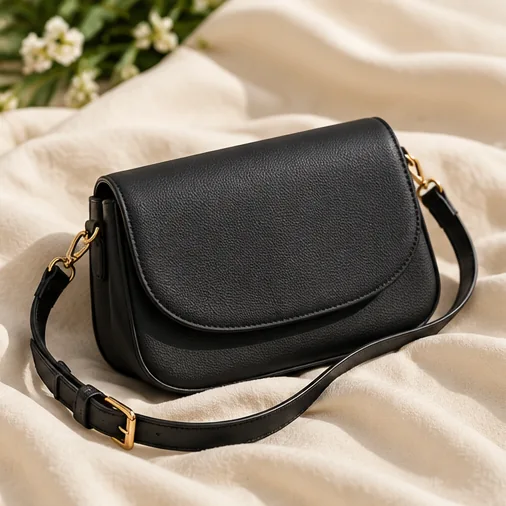 Ilustrasi handbag wanita warna taupe